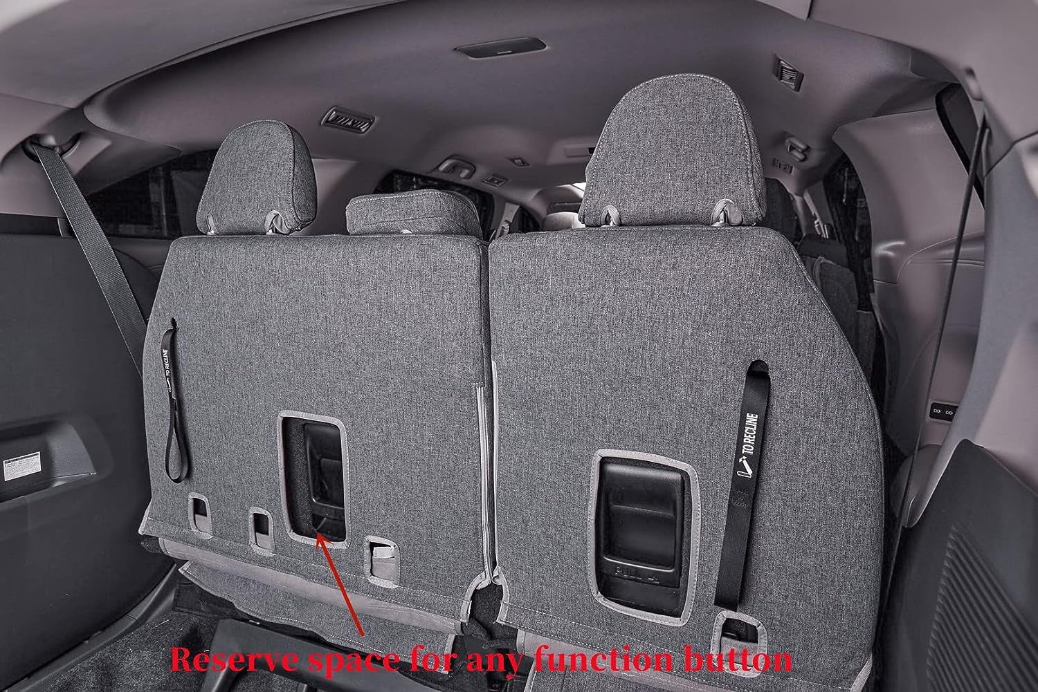 coverdream Sienna Seat Covers Custom Fit for 2021-2026 Toyota Sienna LE/XLE (8-Passenger),2nd Row Bench w/Removable Middle Seat Breathable Polyester(Full Set,Gray)