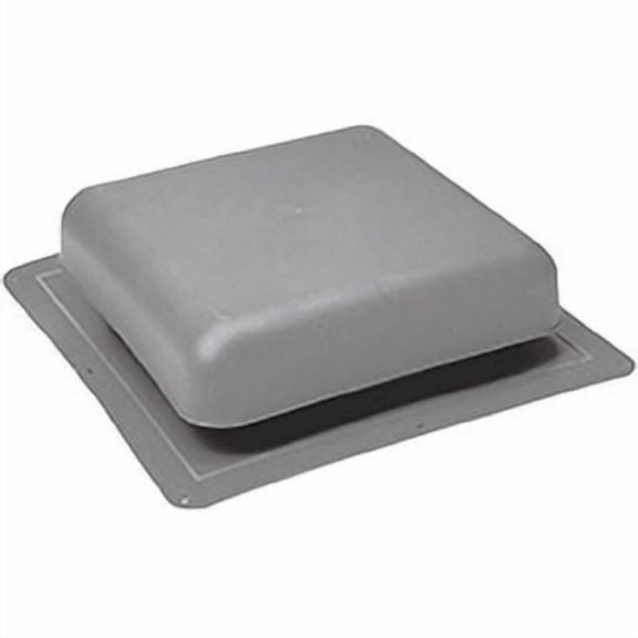 GAF Master Flow 60 sq. in NFA Square Top Roof Louver Plastic Resin Gray