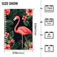 thumbnail image 2 of FORMRS 1-Subject Spiral Notebook 8" x 5" College Ruled 60 Refillable Sheet A5 Hard Cover, 2 Pack, Red Flamingo Pattern, 2 of 7