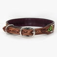 thumbnail image 3 of Large Strong Genuine Leather Dog Collar Hand Tooled Hilason, 3 of 4