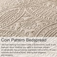 thumbnail image 3 of Davulos Full/Queen Quilt Set Khaki, Ultrasonic Embossed Bedspread Lightweight Microfiber Coverlet Modern Thin Bedding Set for All Season (1 Quilt and 2 Pillow Shams), 3 of 8