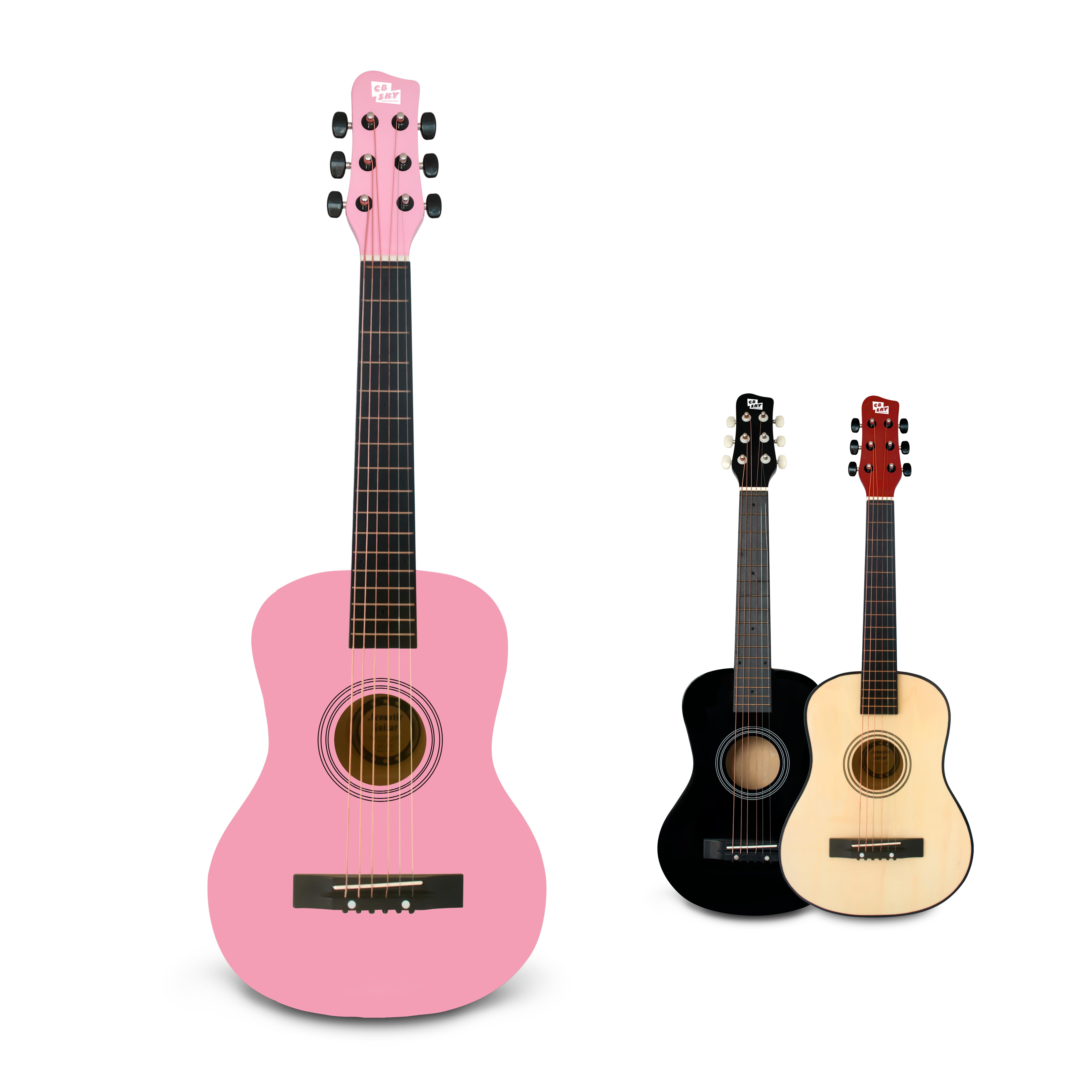 Douup 23 Inch Folk Acoustic Guitar Music Instrument Mini Guitar for Beginner Children Music Lover Guitar for Kids Ages 5-9 Red 