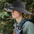 thumbnail image 2 of Summer Saving Clearance! Nilvkv Men's Sun Hats, Solar Fan Hat Wide Brim for Women, Hat with Fans Solar Power, UPF 50+ UV Protection Waterproof Breathable Hat Outdoor Fishing Hat for Hiking Camping, 2 of 5