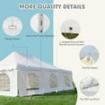 thumbnail image 4 of EROMMY 20x40 FT Party Tent with Sidewalls,Heavy Duty PVC Fire Retardant Outdoor Canopy Pole Tent for 150 People, Ideal for Parties, Events, Weddings, Large White Tent, 4 of 9
