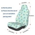 thumbnail image 3 of Wukai Sea Turtle Full Set Car Seat Covers with Soft Padding Universal Auto Front Seats Protector and Cushion Mat, 3 of 5