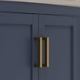 thumbnail image 6 of Ayna Decors Rooh 48 Inch Navy Blue Bathroom Vanity with Sink and Countertop, Three Pre-Drilled Faucet Holes, 2 Soft Closing Doors, and 7 Full Extension Drawers, Brushed Gold Hardware, 6 of 8