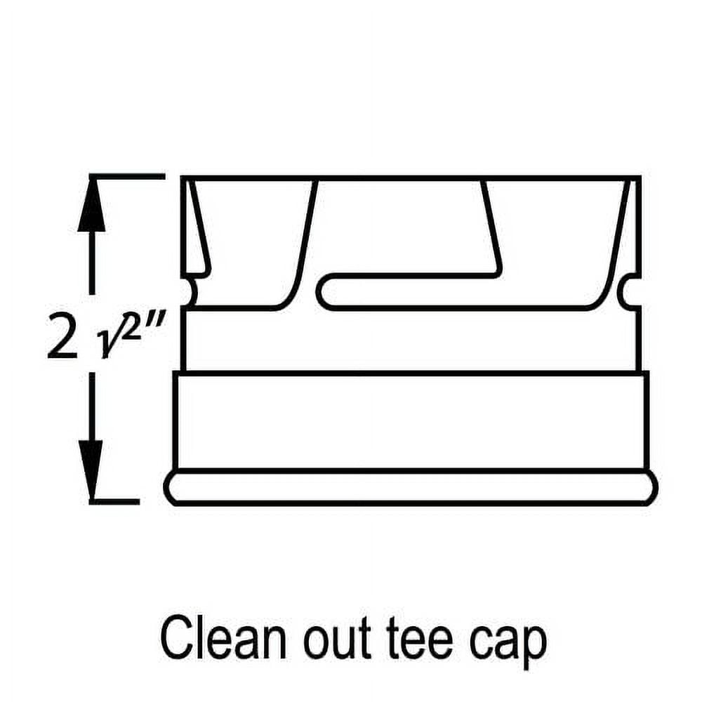 4" Pelletvent Pro Single Clean-out Cap, Stainless