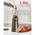 thumbnail image 2 of Tomeem Electric Pepper Grinder Sets Automatic Salt and Pepper Grinder Set with 4.5oz Large Capacity, Adjustable Coarseness, Stainless Steel, Bronze, 2 of 9