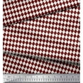 thumbnail image 3 of Soimoi Red Silk Fabric Diamond Geometric Print Fabric by Yard 42 Inch Wide, 3 of 3