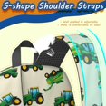 thumbnail image 5 of Tractor and Trailers Cream Pattern 17" School Backpacks for Teens,Waterproof Oxford Fabric,S-Shape Padded Straps for School,Travel,Hiking,Camping, 5 of 6