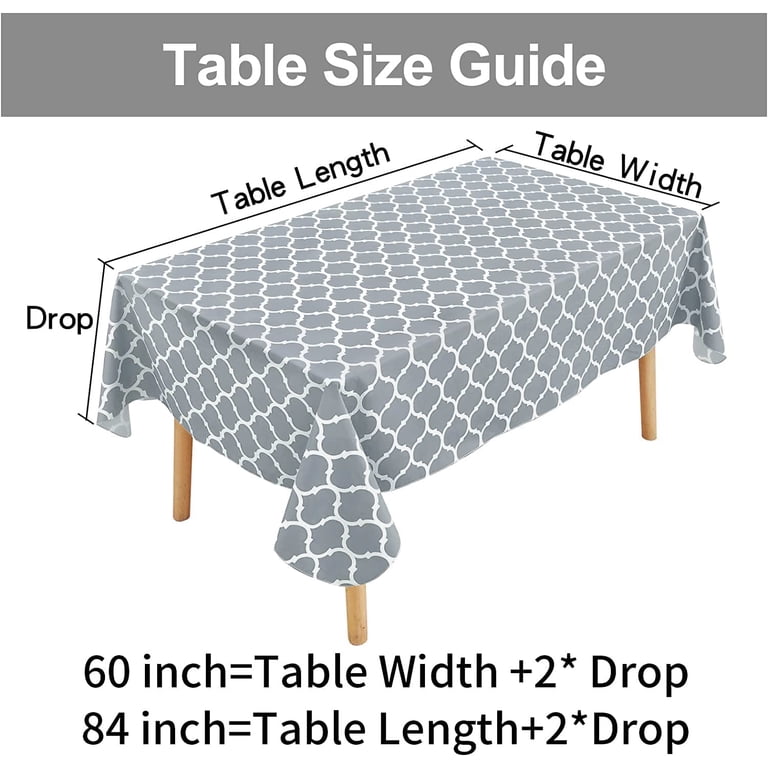 decorUhome Moroccan Vinyl Tablecloth, 60x84in photo 8