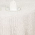 thumbnail image 5 of Balsa Circle 120 in White Shaggy Fringe Polyester Round Tablecloth Wedding Party Events Home Decorations Supplies, 5 of 8