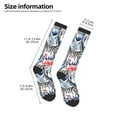 thumbnail image 3 of Bingfone Compression Socks for Women and Men Long Socks for Running Athletic Cycling Nurse-Flamingo And Zebra, 3 of 8