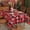 Red, variant on SASTYBALE Vinyl Christmas Tablecloth Rectangle Flannel Backing, Vintage Holly & Berry Print Waterproof & Heavy Plastic Table Cover for Dining, Party, Farmhouse Decorations