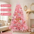 thumbnail image 2 of Laintene Pink Christmas Tree, 6ft unlit Christmas Tree W/ 800 Hinged Branch Tips, Premium Spruce Artificial Xmas Tree with Folding Metal Stand, for Indoor/Outdoor Holiday Decoration, 2 of 9