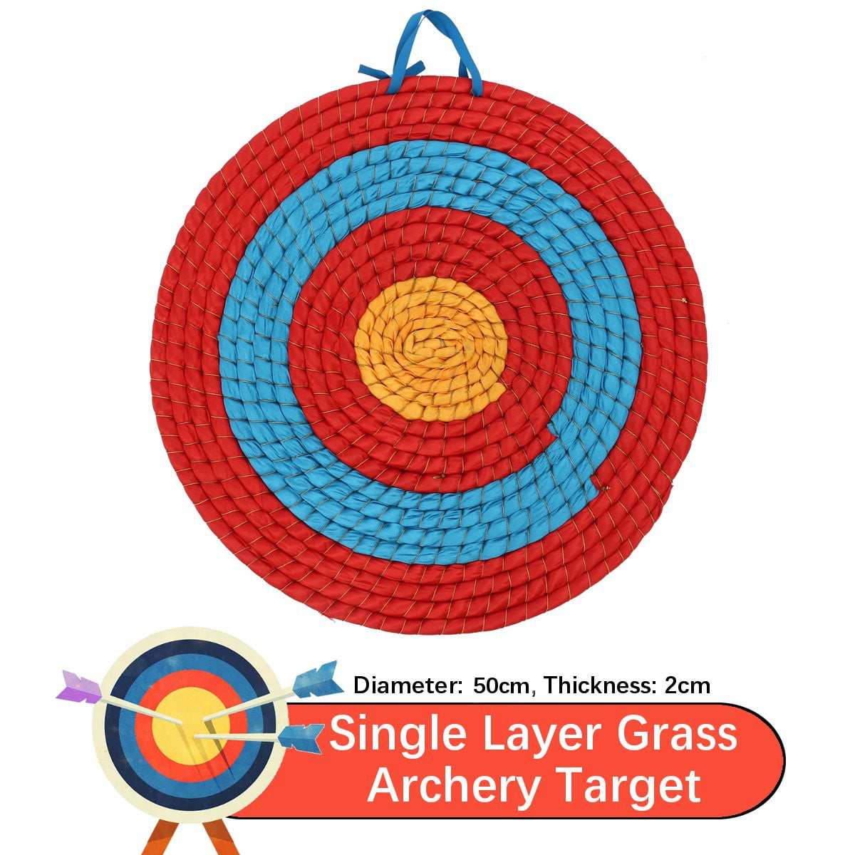 LOEVNA Archery Targets Traditional Straw Round 3 Layer 20 Inch Archery Target 