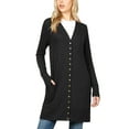 thumbnail image 2 of KOGMO Womens Long Knit Cardigan Sweater with Snap Buttons, 2 of 4