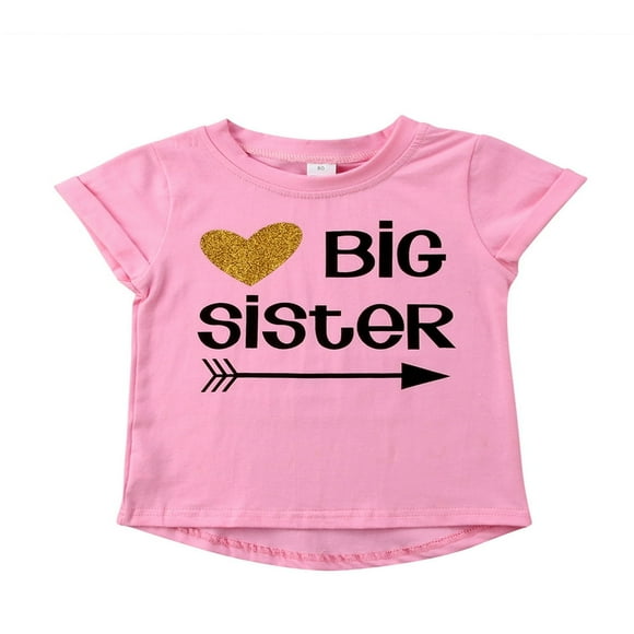 CNKOO Little Sister Baby Girls Romper Big Sister T-shirt Tee Matching Outfits Clothes