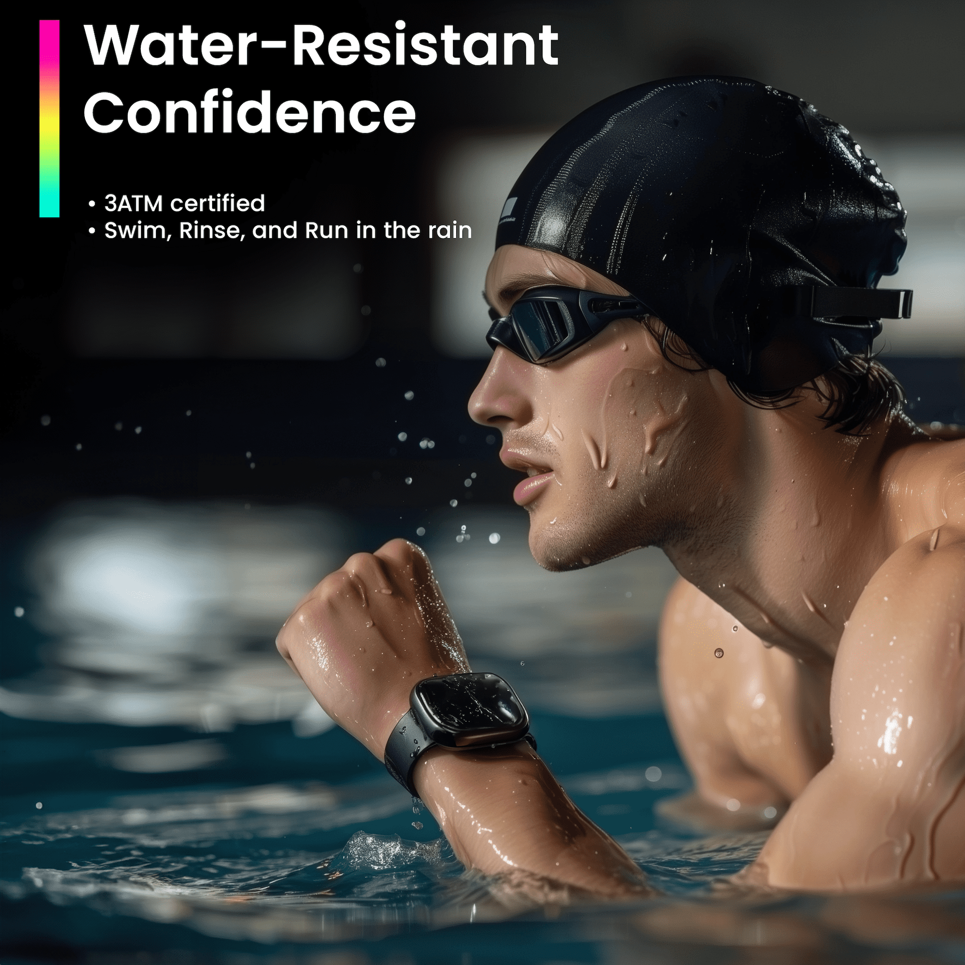 MiracoRun Smart Watch for Men, 1.99" AMOLED Display, Bluetooth Calls & Texts, 3ATM Water-Resistant, 14 Days Battery Life