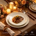 thumbnail image 3 of ALOFMO Stoneware Dinnerware Sets, Plates and Bowls Sets, Dish Set for 4, 12 Piece Dinner Set, Plate Sets for Kitchen, 3 of 12