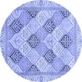 thumbnail image 1 of Ahgly Company Indoor Round Abstract Blue Modern Area Rugs, 6' Round, 1 of 4