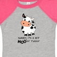 thumbnail image 4 of Inktastic Sorry, I'm a Bit Moody Today Cute Cow Pun Boys or Girls Baby Bodysuit, 4 of 5