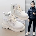 thumbnail image 2 of hopeusnice Kids Short Boots Lace Up Closure Soft Sole Lightweight Design Breathable Insole Ideal For Playdates Outdoor Walks White 10 Years, 2 of 7