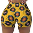 thumbnail image 2 of Fotbe Retro Vinyl Records Shorts Sin Costuras – Shorts Deportivos de Cintura Alta para Mujer, Elásticos para Gimnasio, Yoga, Running o Ciclismo-Large, 2 of 8