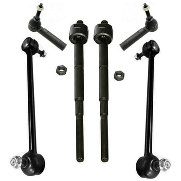 6 Pc Front Suspension 2 Inner Tie Rod Ends   2 Outer Tie Rod Ends   2 Sway Bar Links