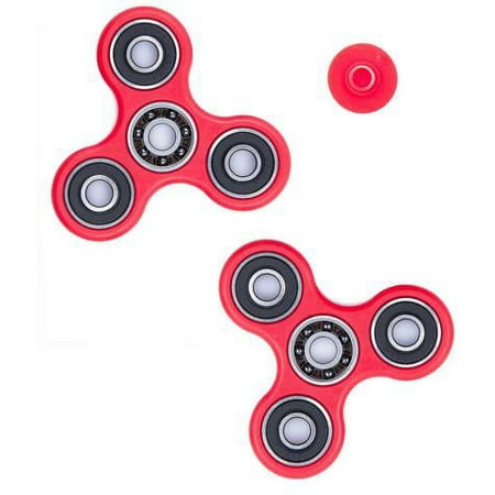 3 Pack Premium Fidget Spinner Anti-Stress Toy - Red