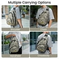 thumbnail image 6 of New York Xpress Camo Sling Bag Expandable 14–25L Daypack for Travel Hiking Cycling, Khaki,118, 6 of 10