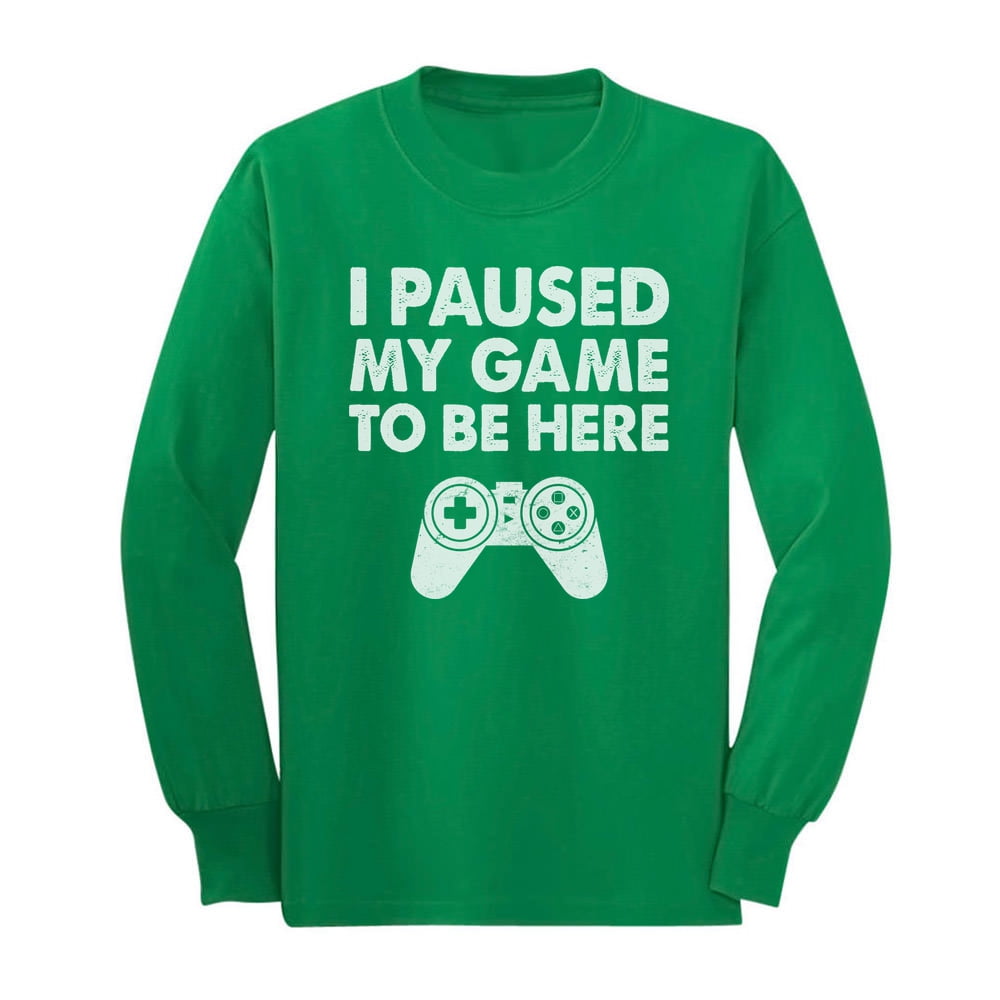 Tstars I Paused My Game to Be Here Funny Gift for Gamer Youth Hoodie 
