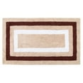 thumbnail image 2 of Saffron Fabs  Cotton Bath Rug Size 50x30 Reversible Machine Washable Beige/Chocolate, 2 of 5