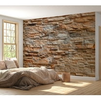 Tiptophomedecor Background & Patterns Wallpaper Wall Mural - Modern Copper Slate Stone Wall