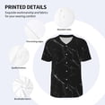 thumbnail image 5 of Fotbe Black Marble Texture Abstract Baseball Jersey Shirt for Men and Women, Casual Short Sleeves Button Down T-Shirt-X-Large, 5 of 9