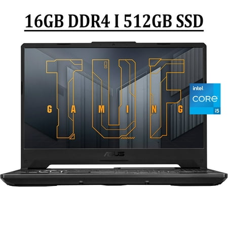 ASUS TUF F15 Gaming Laptop 15.6" FHD IPS 144Hz Display 11th Gen Intel Hexa-Core i5-11400H Processor 16GB DDR4 512GB SSD NVIDIA GeForce RTX 3050 4GB Backlit Keyboard Thunderbolt HDMI Win11 Black