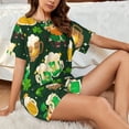 thumbnail image 4 of Fotbe St Patrick's Day10 Print Pajama Set for Women 2 Piece Loungewear Short Sleeve Tops and Shorts Set Soft Sleepwear-X-Large, 4 of 7
