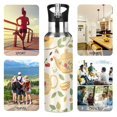 thumbnail image 7 of Yayeee 33oz Insulated Water Bottle Double Wall Stainless Steel with Flip Straw Lid, Birds Tea Time, 7 of 7
