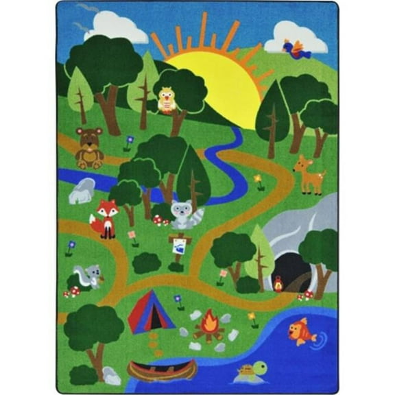 Happy Forest Play Room Rectangle Rug  Multi Color - 5 ft. 4 in. x 7 ft. 8 in.