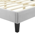 thumbnail image 5 of Modway Current Performance Velvet Twin Platform Bed in Light Gray, 5 of 10