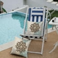 thumbnail image 4 of Brown Blue Flower Pillow Covers 20x20 Inch Set of 2 Summer Outdoor Waterproof Decor for Home Patio Funiture Garden Living Room Cushion Cover 002F20, 4 of 6
