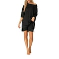 thumbnail image 1 of Conjunto de lounge de gran tamaño para mujeres INSPIRE CHIC, sudaderas de entrenamiento, camiseta con pantalones cortos de ciclista, conjuntos XL en negro, 1 of 6