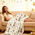 thumbnail image 6 of Eespoir Bunny Print Easter Blanket, Stuffed Cozy Throw For Sofa Bed, Spring Holiday Decor Blanket, Living Room Accent, Gift For Her, Warm, Washable(A), 6 of 6
