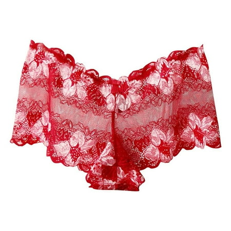 Bigersell Cheeky Underwear for Women Clearance Underwear Sets Women Briefs Panty Style P-553 Polyester Bikini Panties G String Thongs Ladies Briefs High Waist Women s Panties Red L
