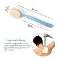 thumbnail image 2 of Cribun Pack Shower Body Brush with Bristles and Soft Loofah, 2 in 1 Bath Body Brush, Back Scrubber Long Handle Brush for Wet or Dry (Green), 2 of 7