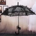 thumbnail image 4 of Wxqbjtam Handmade Lace Umbrella Vintage Bridal Wedding Romantic Wedding Parasol for Party Black, 4 of 6