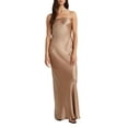 thumbnail image 1 of Faithtur Nouvelle Mode Femmes Robe Sans Manches Couleur Unie Bustier Élégante une Pièce, Robe de Banquet de Mariage Cocktail, 1 of 5