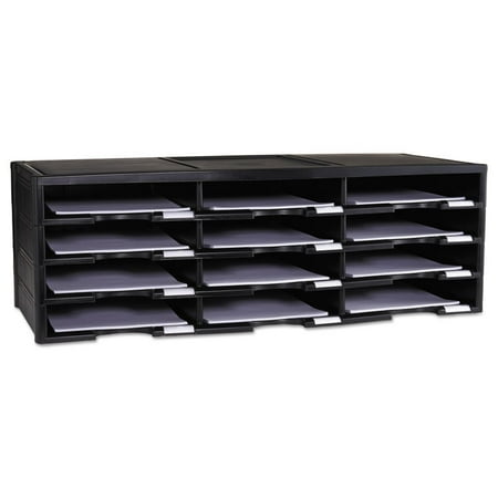 Storex Storex Literature Organizer 12 Section 10 5/8 x 13 3/10 x 31 2/5 Black