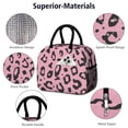thumbnail image 4 of Womens Pink and Black Of Leopard Print Lunch Box for Work,Insulated Lunch Bag for Women,Loncheras Para Mujer,Leakproof Adult Lunch Bag for Work,Beach,Travel,Picnic,Camping, 4 of 7
