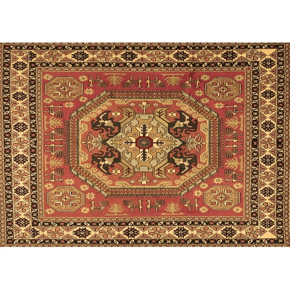 Ahgly Company Indoor Rectangle Persian Brown Traditional Area Rugs, 7' x 9'